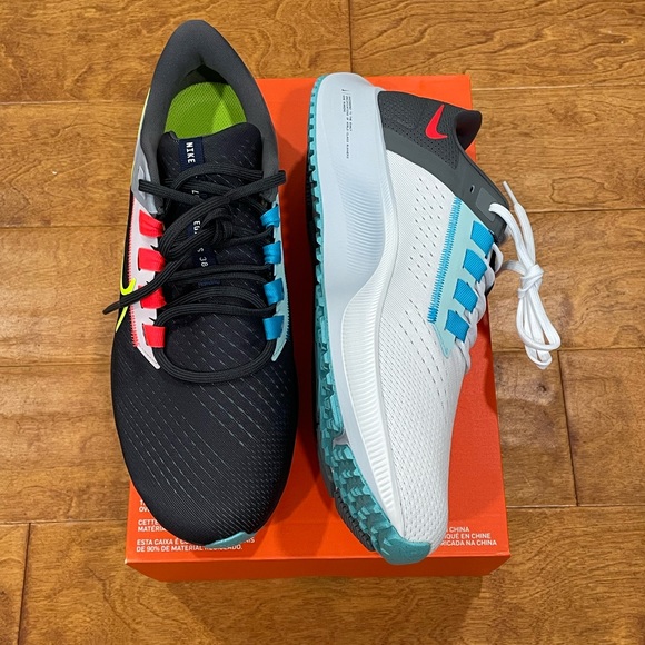 Nike Air Zoom Pegasus 38 LE Greedy Sneakers DJ3128-001 Black Volt Men's Multi - Picture 3 of 5